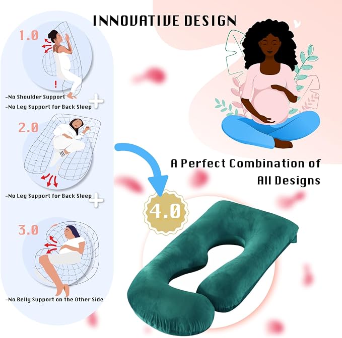 ALLOPERA Pregnancy Pillow, Full Body Maternity Pillow 57 inch, - Image 5