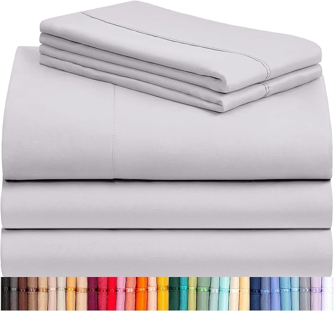 LuxClub 5 PC Sheet Set Bed Sheets Deep Pockets 16" Eco Friendly Wrinkle Free by LuxClub