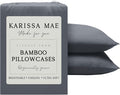 Karissa Mae Cooling Bamboo Viscose Standard Size Pillowcase Set | 100% by KARISSAMAE