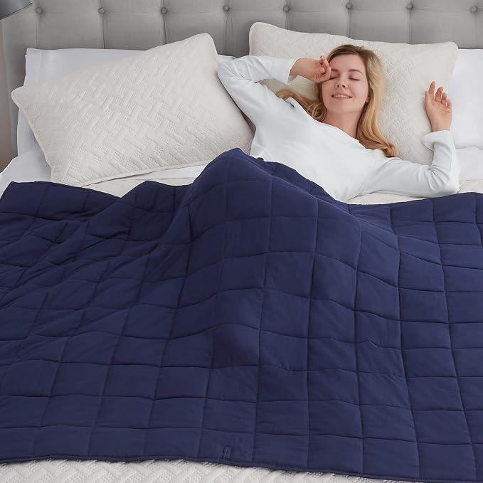 SERTA Zen Rest Wrinkle Resistant Adult Heavy Weighted Throw Blanket Filled - Image 4