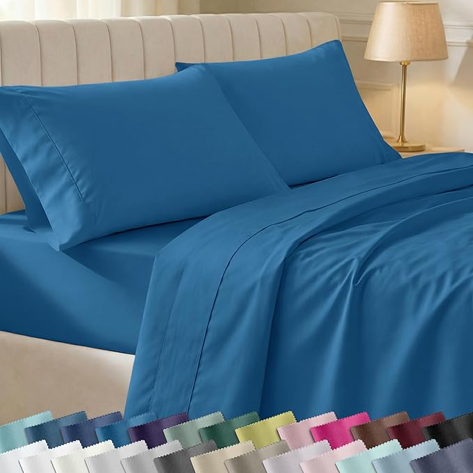 California Design Den Soft Queen Size Cotton Sheet Sets, 400 TC Good by CaliforniaDesignDen