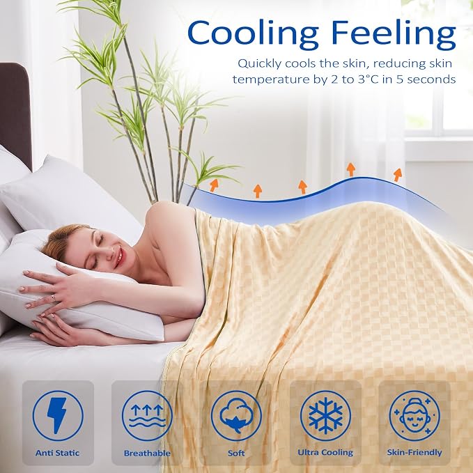 Topcee Cooling Blanket, Summer Cooling Blankets - Image 2