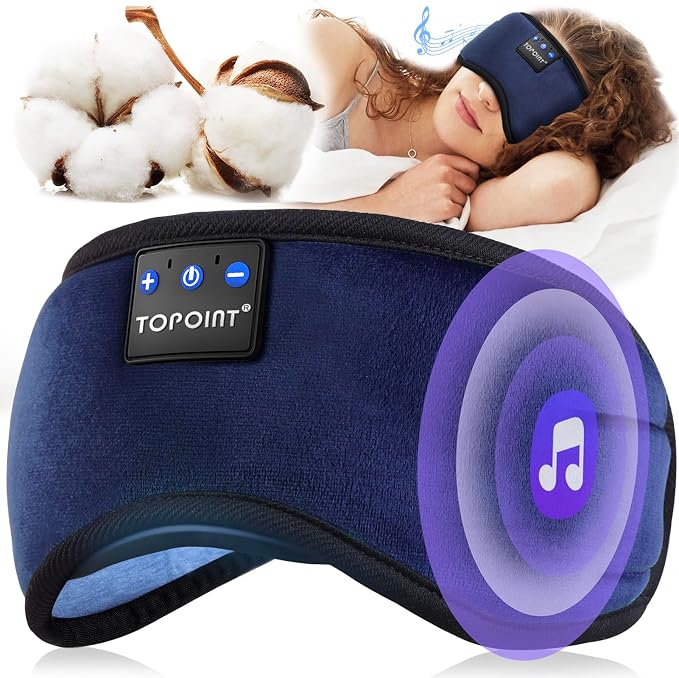 TOPOINT Sleep Headphones, Sleeping Headphones Bluetooth Sleep Mask - Image 9