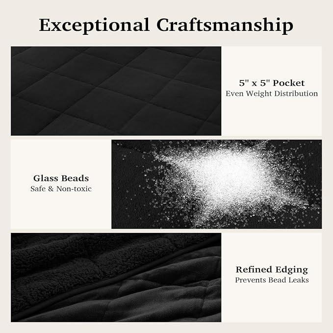 Sivio Weighted Blanket for Adult, 15 lbs Sherpa Heavy Throw - Image 5