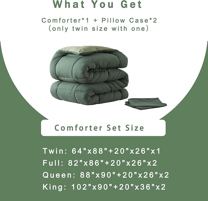 DOWNCOOL Twin Comforter Set -All Season Bedding Comforters Sets - Image 6