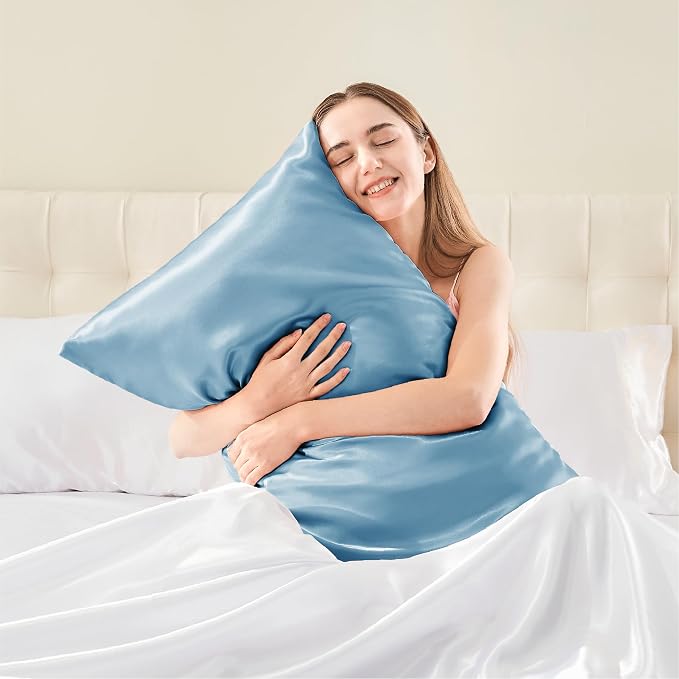 BEDELITE Satin Pillowcase with Zipper 2 Pack, Super Soft and Cooling Similar to - Image 2