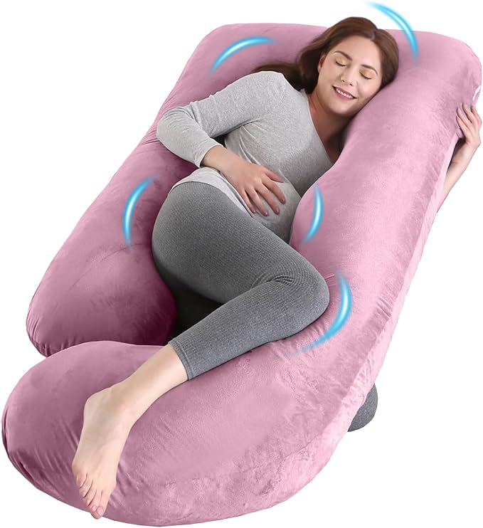 U-Shaped Pregnancy Pillow for Sleeping, Full Body Support for Back, HIPS & by Unknown