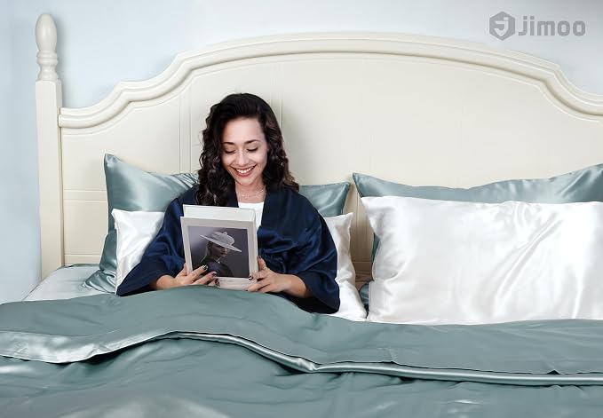 100% Mulberry Silk Pillowcase for Hair and Skin, 22 Momme Pure Natural Silk - Image 3