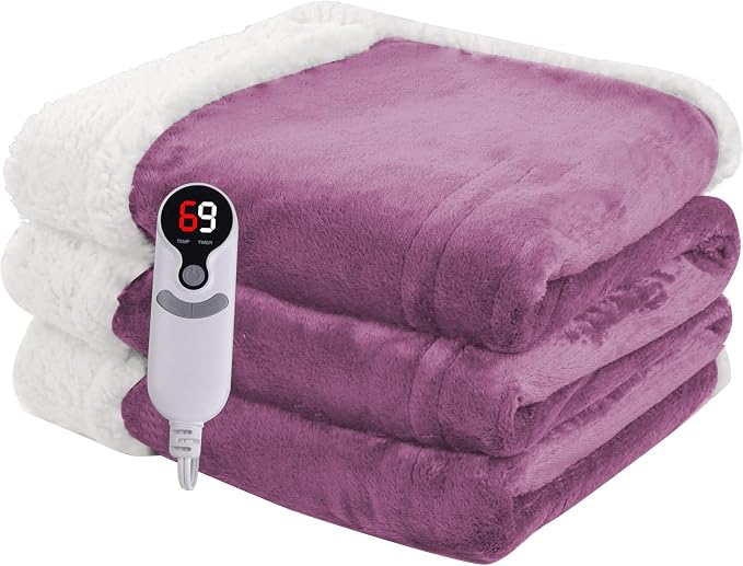Heated Blanket Electric Blanket Full Size 72''x84'' by Minervada