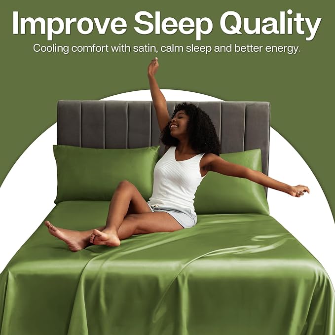 MR&HM Satin Pillowcase for Hair and Skin, Silk Satin Pillowcase 2 Pack - Image 5