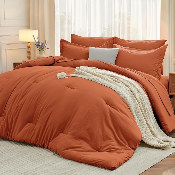 MUXHOMO 5 Pieces Twin XL Comforter Set, Soft Bed in a Bag Twin XL Size by MUXHOMO