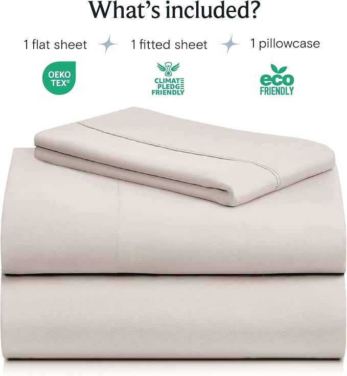 LuxClub 3 PC Twin Sheet Set, Deep Pockets Wrinkle Free Cooling Bed Sheets Hotel - Image 2