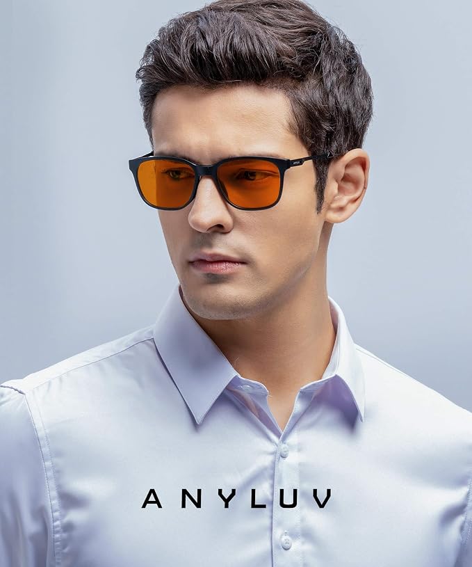 ANYLUV Blue Light Glasses for Men, Lightweight Computer Gaming Glasses - Image 2