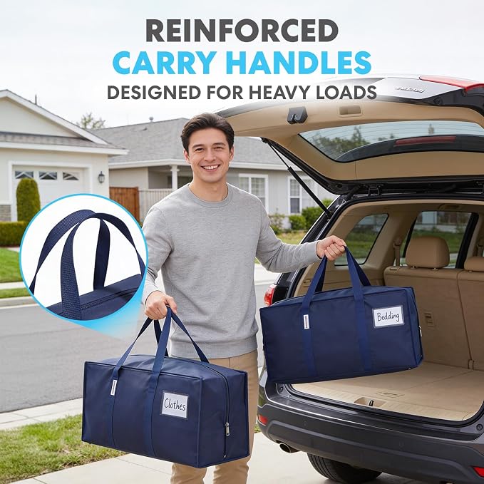 Simpli-Magic Heavy Duty Moving Bags, 12 Pack, Extra Large Reusable Storage & - Image 3