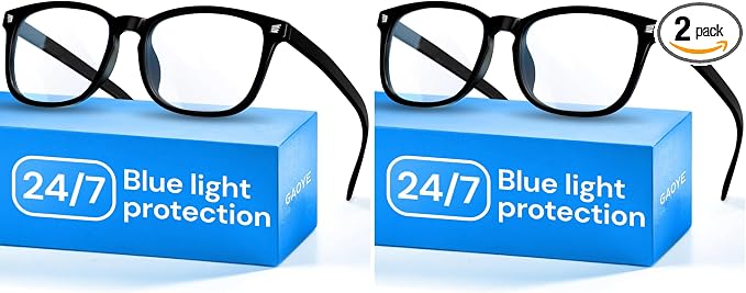 Gaoye Black Blue Light Glasses for Computer & Gaming by Gaoye