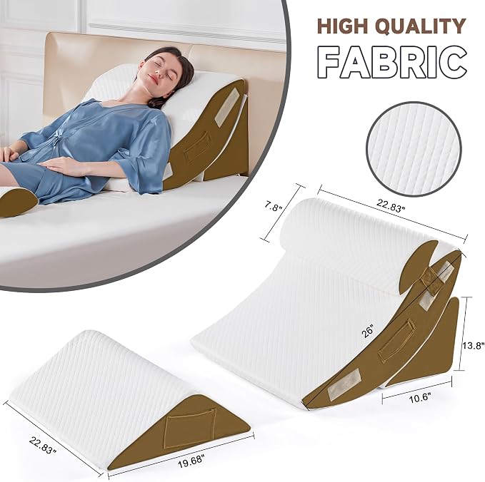 Yojoker 4PCS Orthopedic Bed Wedge Pillow Set - Image 3