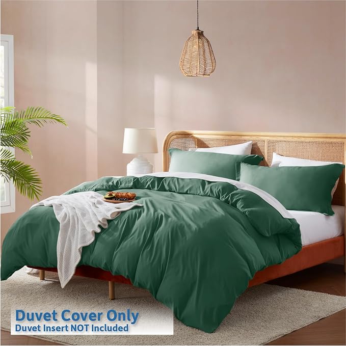 Nestl Dark Green California King Duvet Cover Sets - Image 2