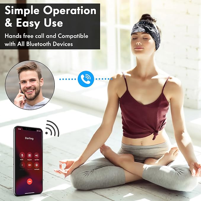 LC-dolida Sleep Headphones Bluetooth 5.4, Headband Earphones Wireless, Sleep - Image 6