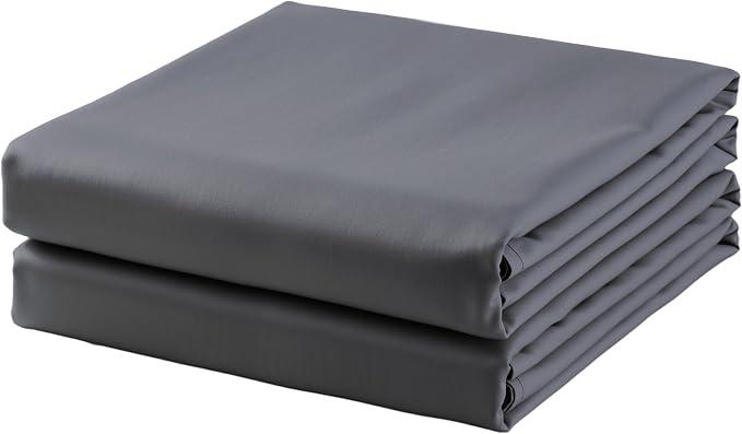 2-Pack Cotton Queen Flat Sheet Only, 600 Thread Count 100% Egyptian Cotton Top by ZaizaiHome