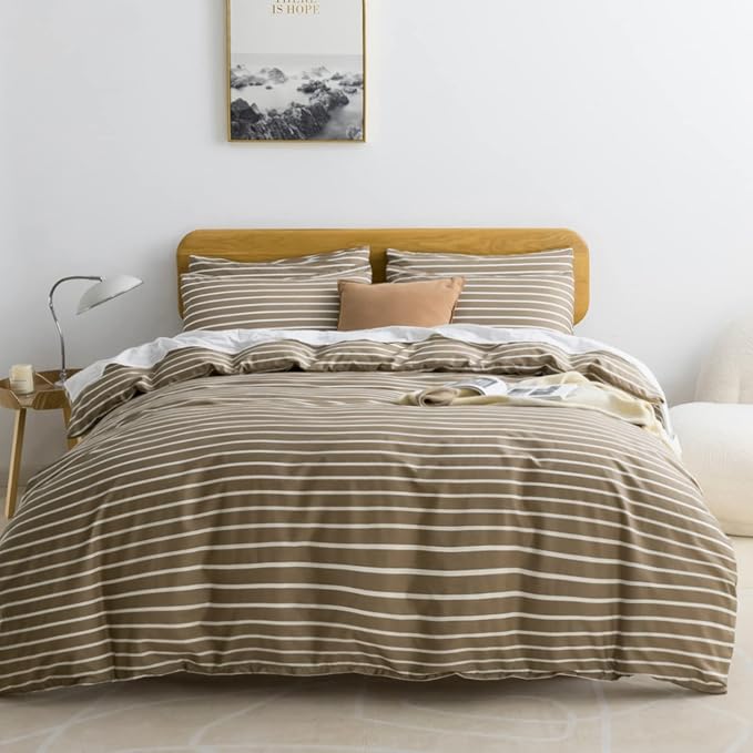 JELLYMONI Queen Duvet Cover Set, Cotton Duvet Cover 3 Pieces by JELLYMONI
