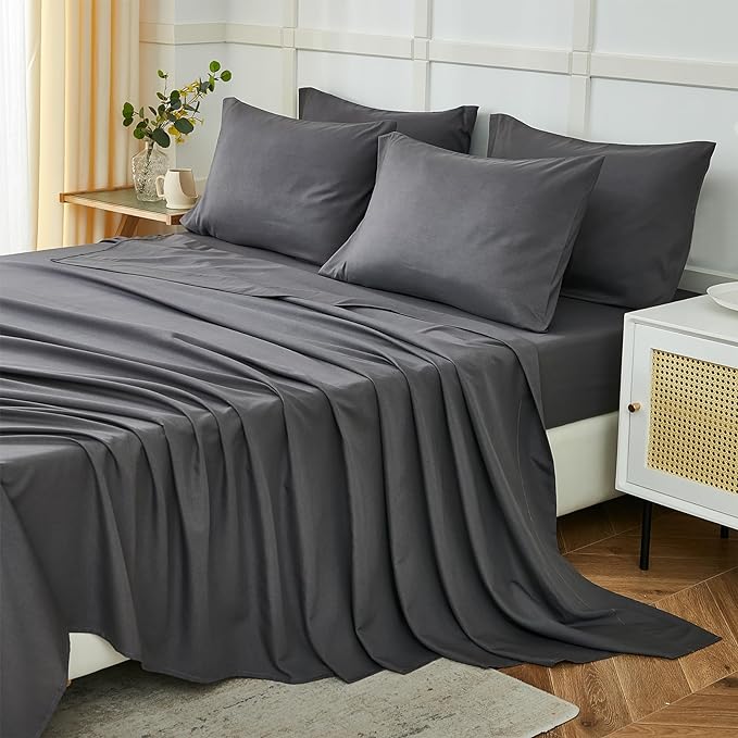 ILAVANDE King Size Sheets Set 6 Piece, Hotel Luxury Super Soft 1800 Series by ILAVANDEforYourBedHome