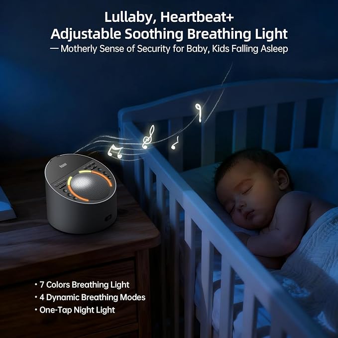 Sound Machine with Aroma Diffuser, Premium Metal Shell White Noise Machine - Image 6
