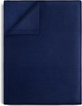 Lirex Navy Blue Twin Flat Sheet Only, Ultra Soft & Breathable Brushed 1800 by Lirex