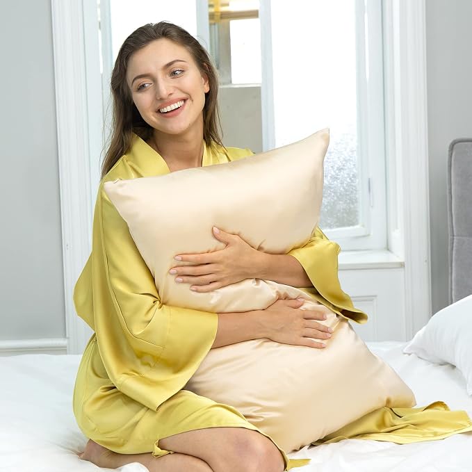 J JIMOO 100% Mulberry Silk Pillowcase - Image 2