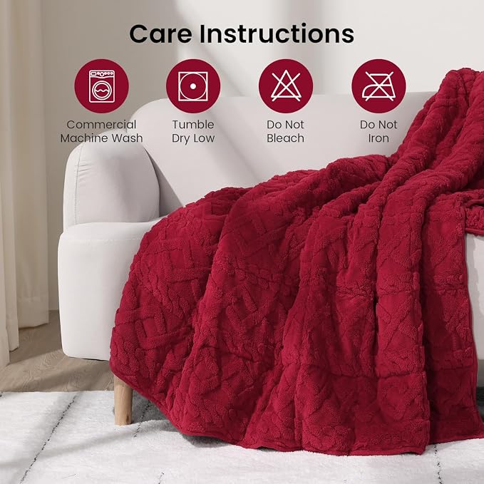 15 lbs Weighted Blanket for Adults, Dual Sided Soft Fuzzy Sherpa Weighted - Image 7