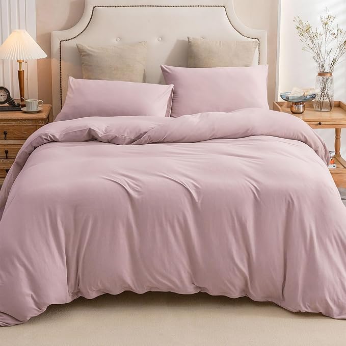 PURE ERA Jersey Knit Duvet Cover Set 100% T-Shirt Cotton Super Soft Comfy 3pc by PUREERA