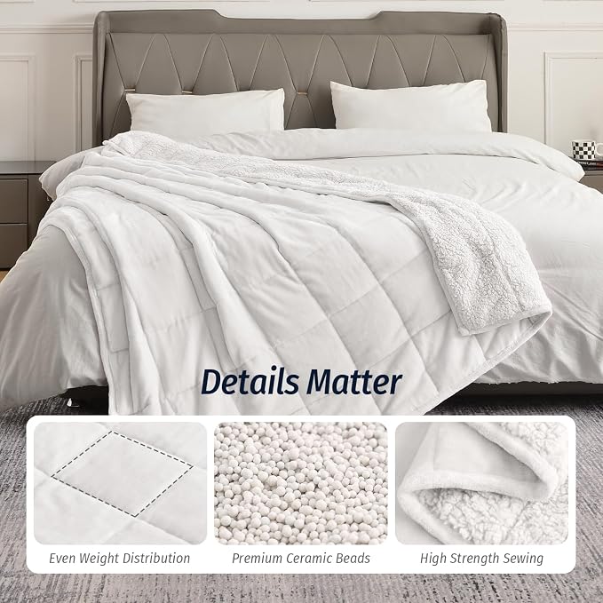 Wemore Sherpa Fleece Weighted Blanket - Image 5