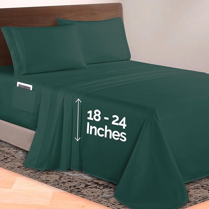 Elegant Comfort Luxurious 1500 Premium Hotel Quality Microfiber 4-Piece Sheet - Image 2