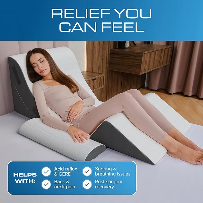 Kolbs 4pcs Orthopedic Bed Wedge Pillow Set - Image 5