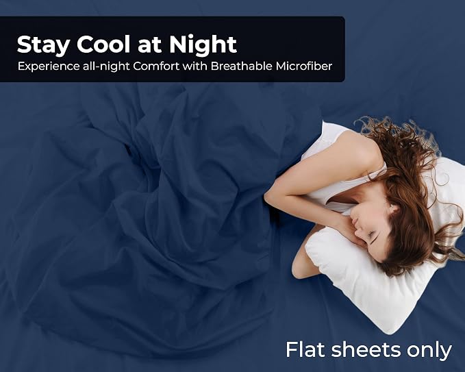 Royale Linens 2 Pack Bulk Flat Sheet Set - Image 4