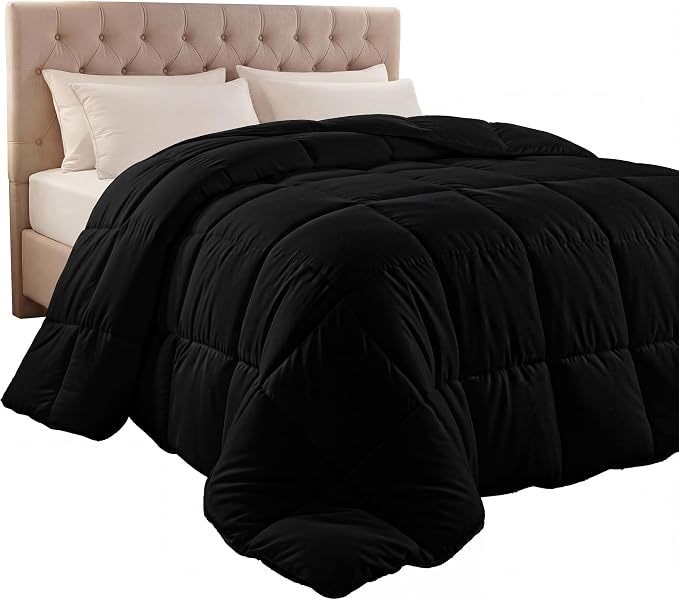 Utopia Bedding King Comforter Duvet Insert, Quilted Black Comforter by UTOPIABEDDING