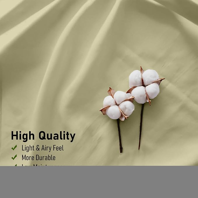 RUVANTI 100% Cotton Sheets – Twin Size Percale Bedding, Cooling & Breathable - Image 5