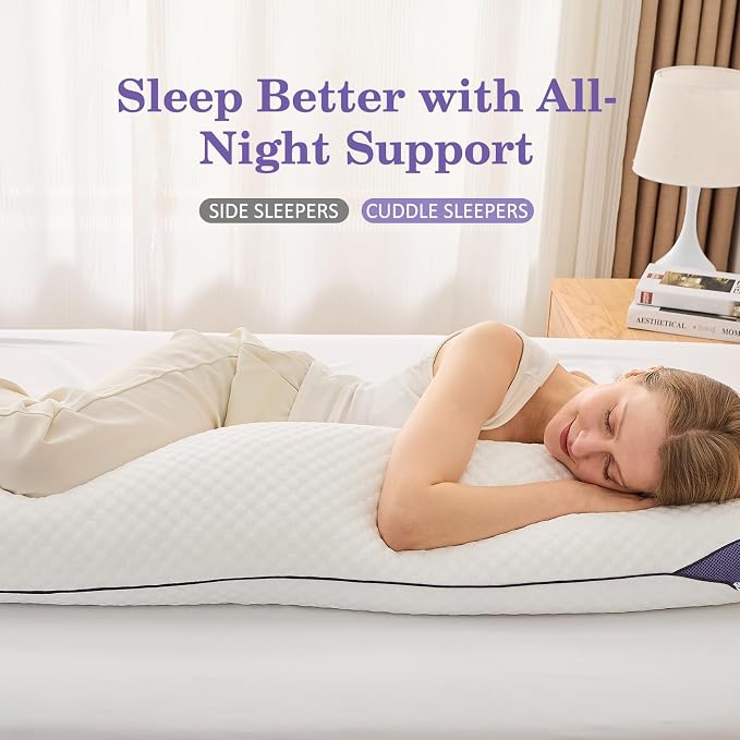 HOMELAB Adjustable Shredded Memory Foam Body Pillow Bundle - Image 5