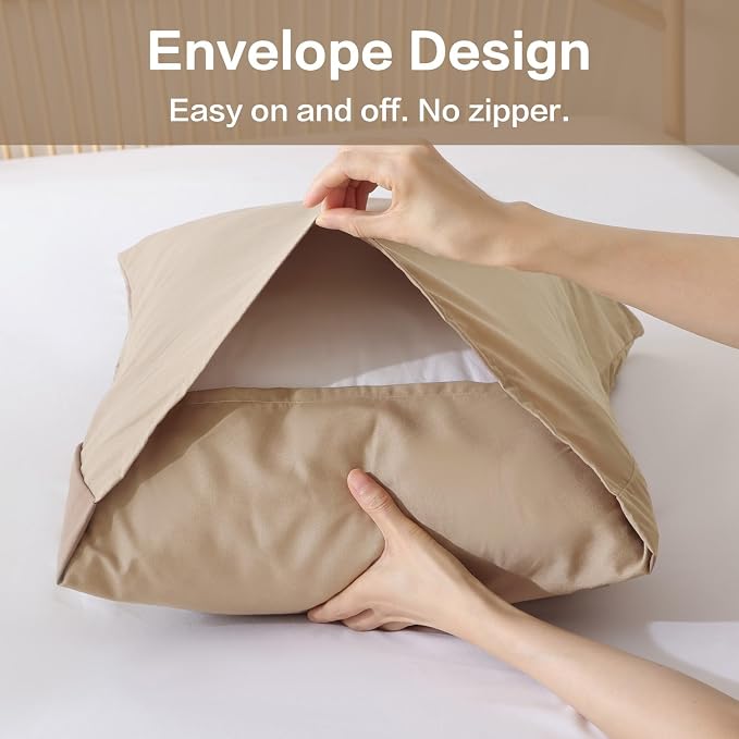 ROSGONIA Queen Comforter Set Taupe Brown - Image 6