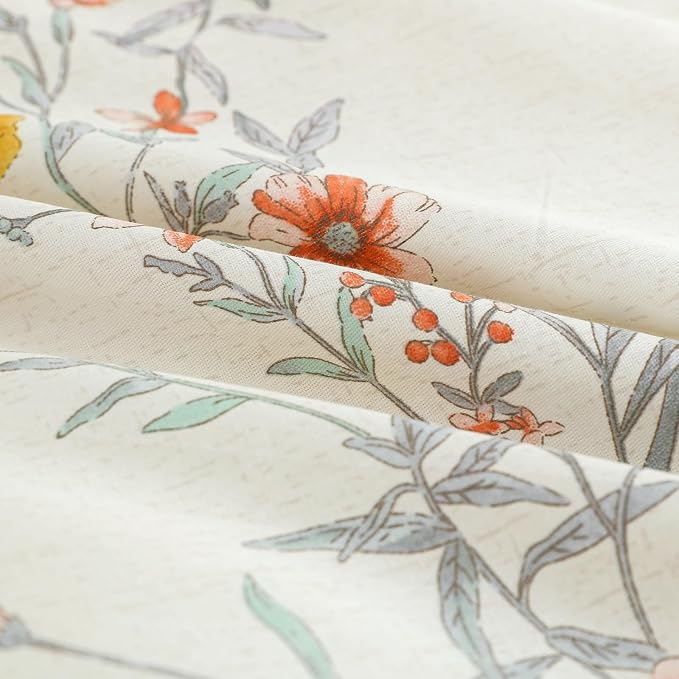 OAITE Duvet Cover Set Twin Size Floral Pattern Ultra Soft 100% Cotton Duvet - Image 6