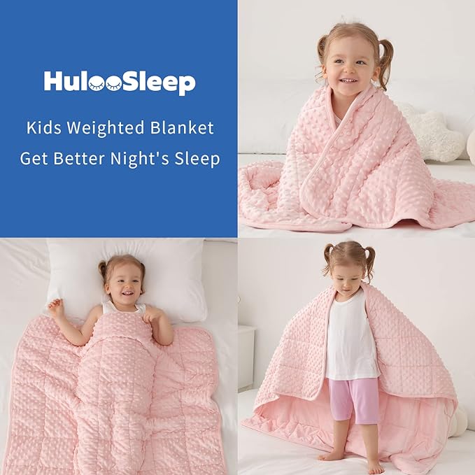 Huloo Sleep Kids Weighted Blanket Twin 7lbs Breathable Soft Minky Weighted - Image 5