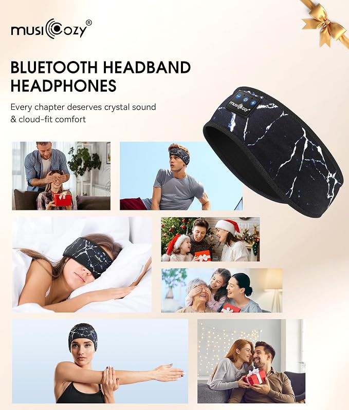 MUSICOZY Sleep Headphones Bluetooth 5.4 Headband, Wireless Earphones Music - Image 8