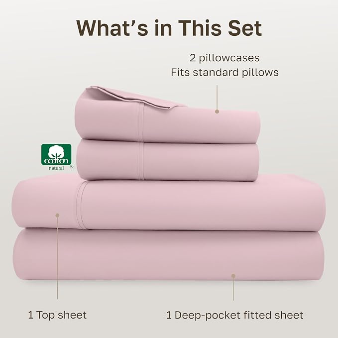 California Design Den Soft Full Size 100% Cotton Sheet Sets, 400 Thread Count - Image 4