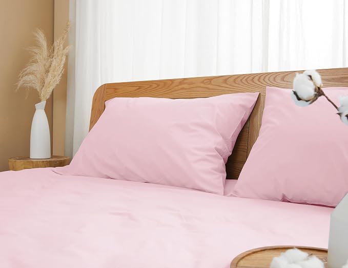 Pillow Cases, Standard Queen Size Cotton Percale Weave Pillowcases, Pre-Shrunk - Image 7