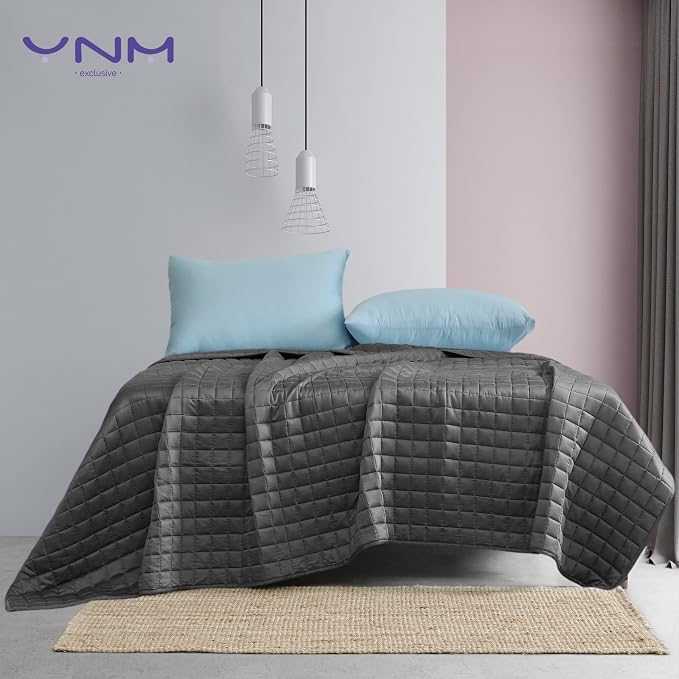 YnM Weighted Blanket, Cooling Bamboo Viscose, Smallest Compartments - Image 2
