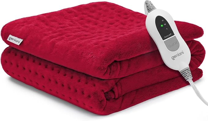 GENIANI Electric Heating Pad for Back Pain & Cramps Relief, Electric Throw by GENIANI