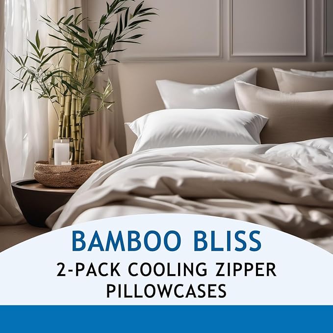 Pillow Cases - 100% Viscose Derived from Bamboo - Cooling Pillowcase - King Size - Image 4