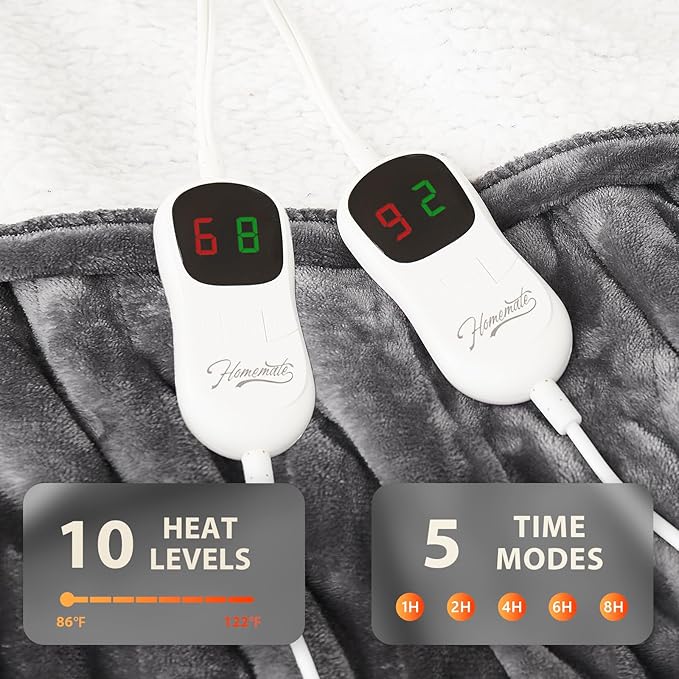 Homemate Heated Electric Blanket Queen Size - Image 4