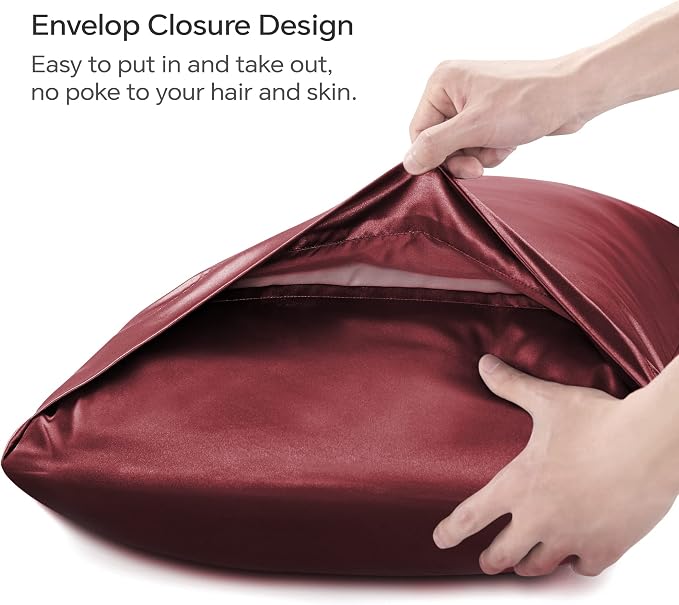 BEDELITE Satin Body Pillow Cover, Super Soft and Cooling Body Pillow Pillowcase - Image 4