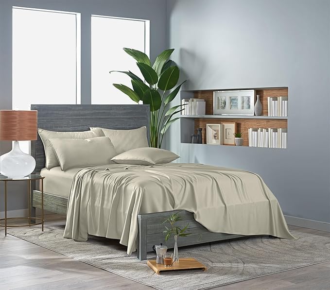 Pure Bamboo Split King Sheets, Genuine 100% Organic Viscose Derived from Bamboo - Image 3