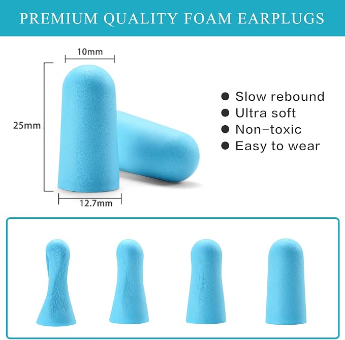 Lenicany 30Pair Soft Foam EarPlugs, 32dB Disposable Sound Blocking Noise - Image 5